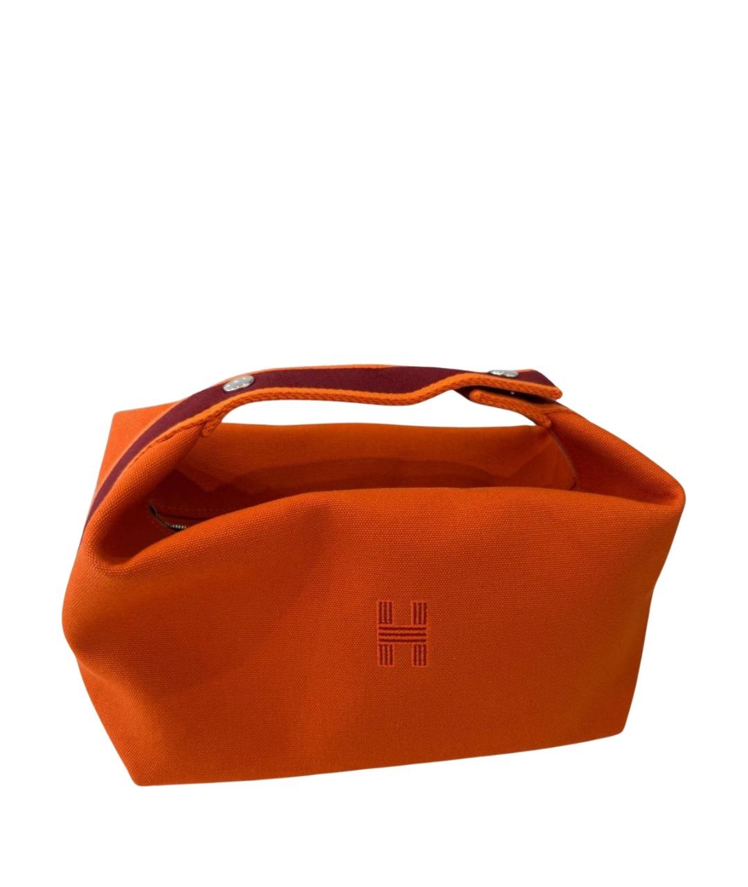 HERMES Оранжевая косметичка, фото 1