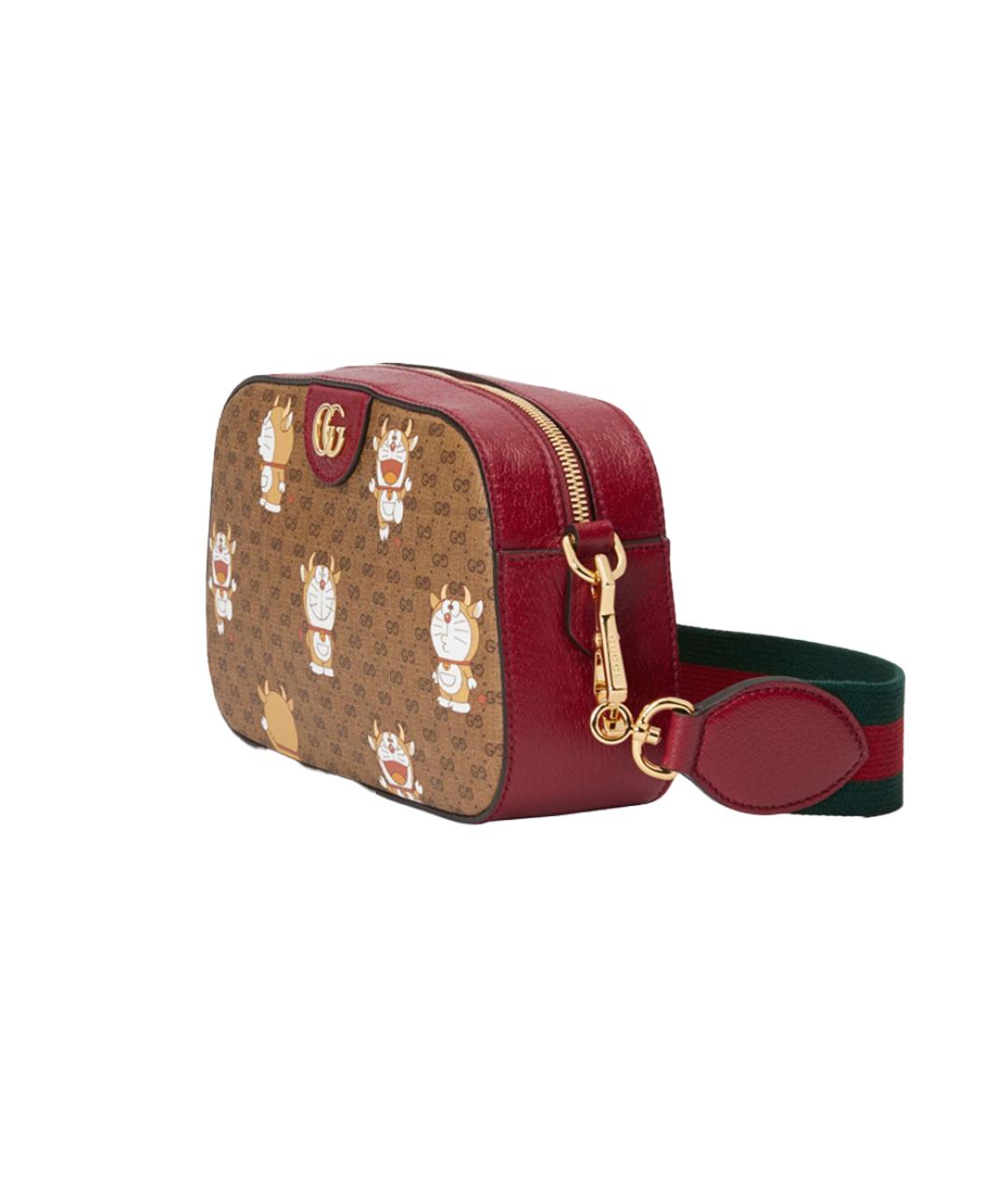 GUCCI Коричневая сумка через плечо из канвы, фото 2