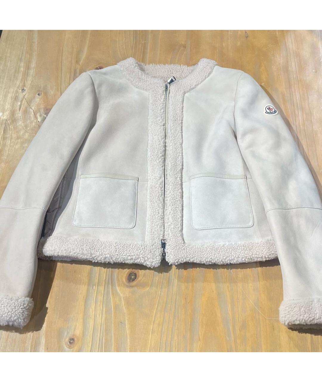 MONCLER Бежевая меховая дубленка/шуба, фото 9