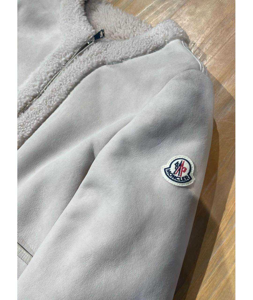 MONCLER Бежевая меховая дубленка/шуба, фото 4
