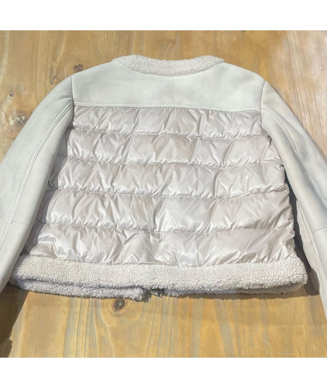 MONCLER Бежевая меховая дубленка/шуба, фото 2