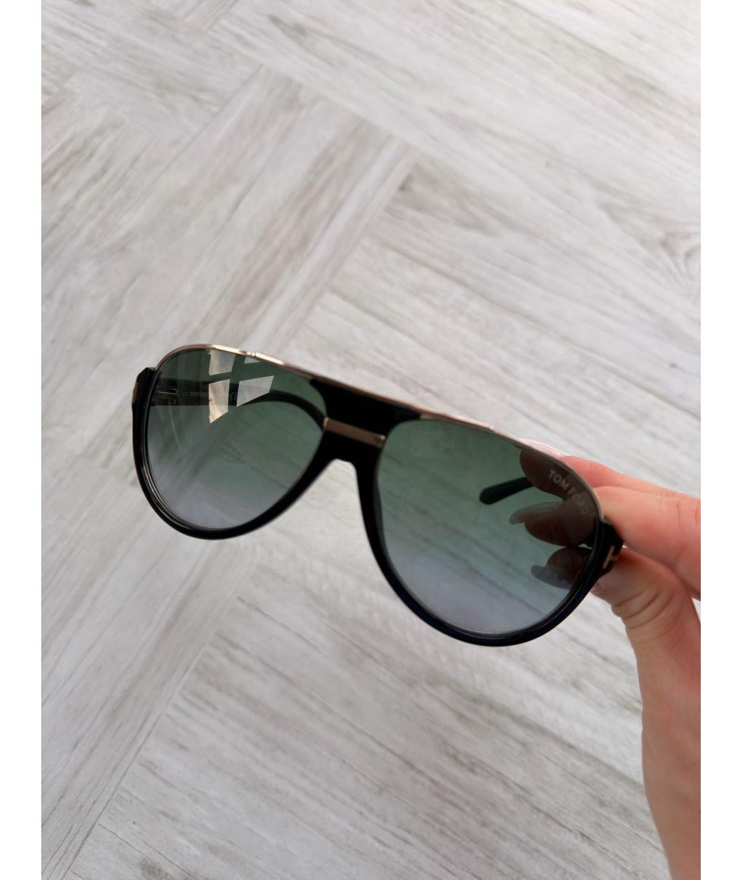 TOM FORD Черные пластиковые солнцезащитные очки, фото 4