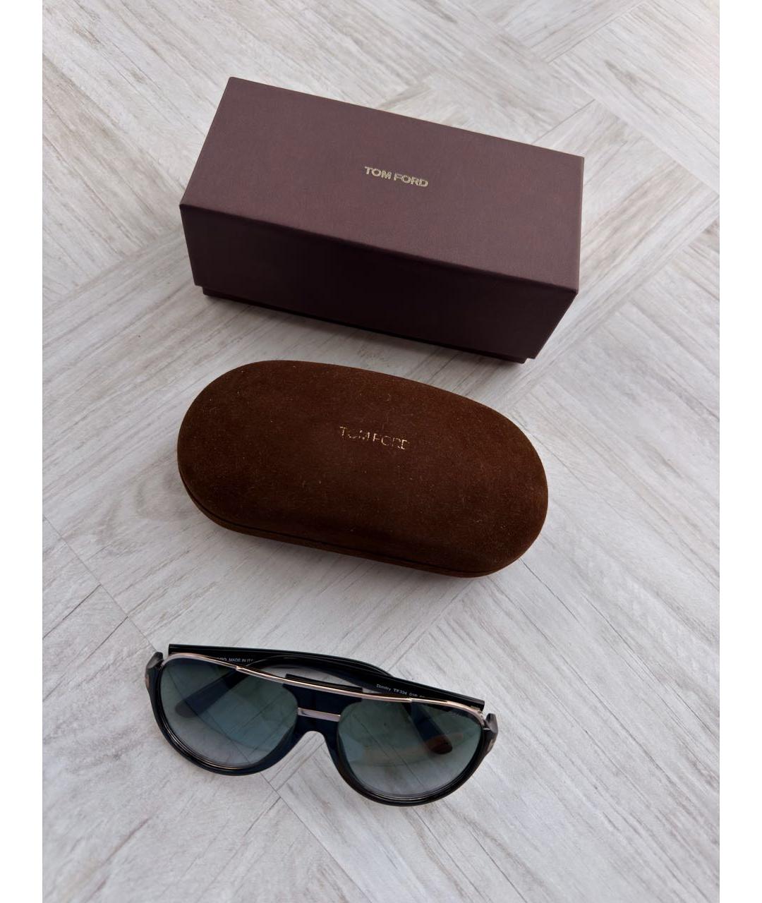 TOM FORD Черные пластиковые солнцезащитные очки, фото 3