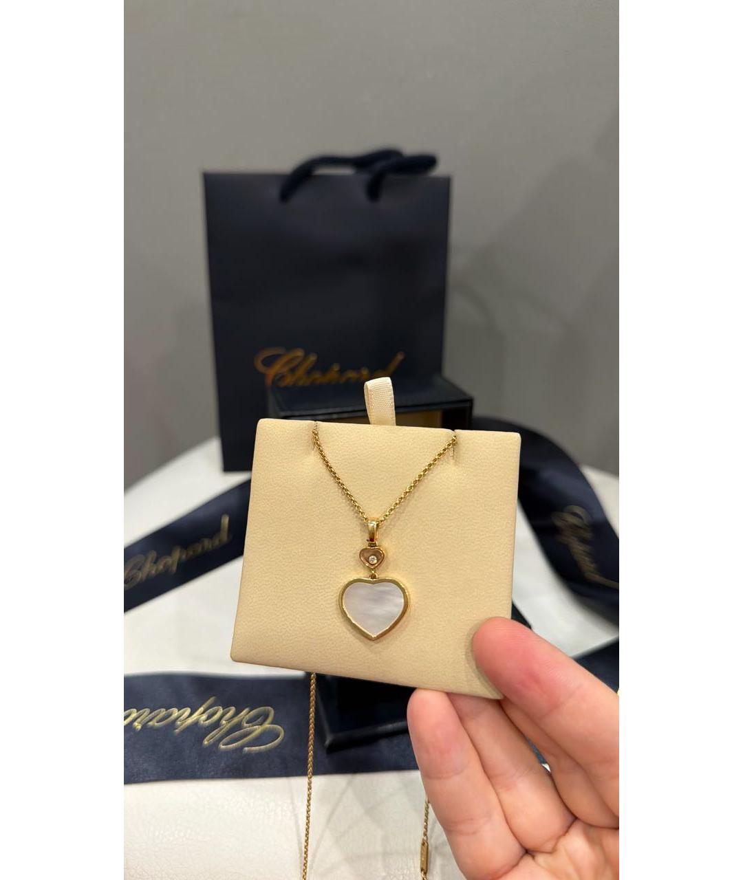 CHOPARD Белое колье из желтого золота, фото 3