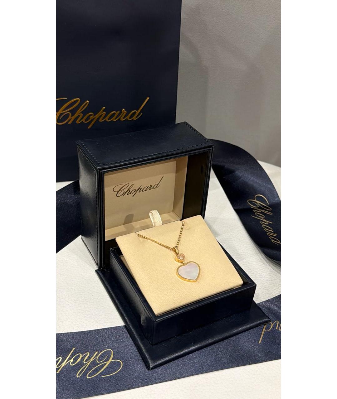 CHOPARD Белое колье из желтого золота, фото 2