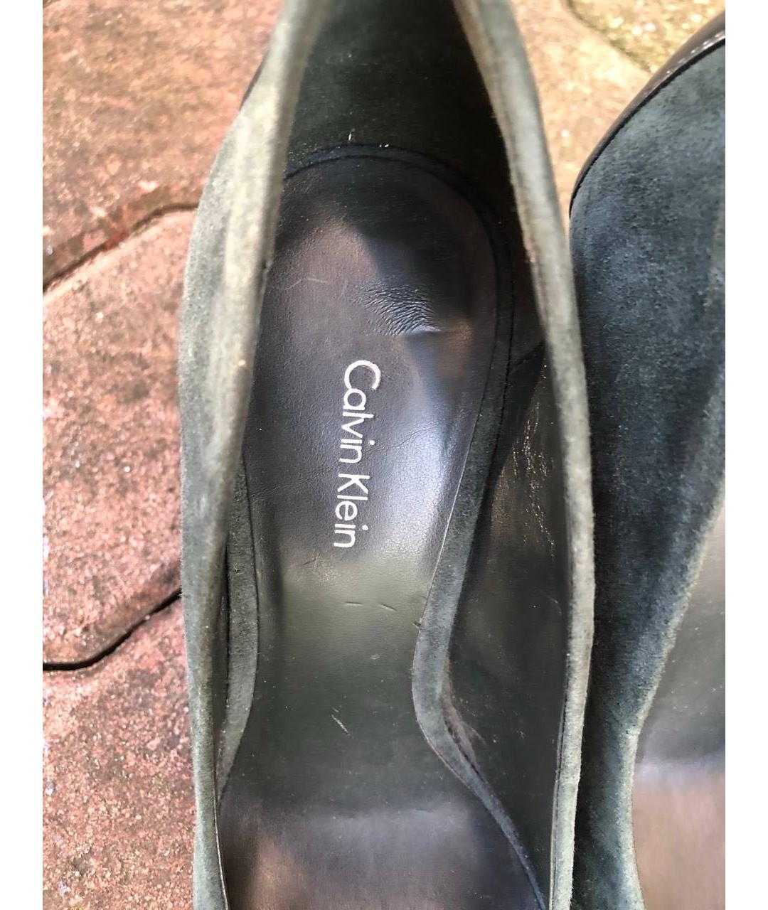 CALVIN KLEIN Зеленые замшевые туфли, фото 3