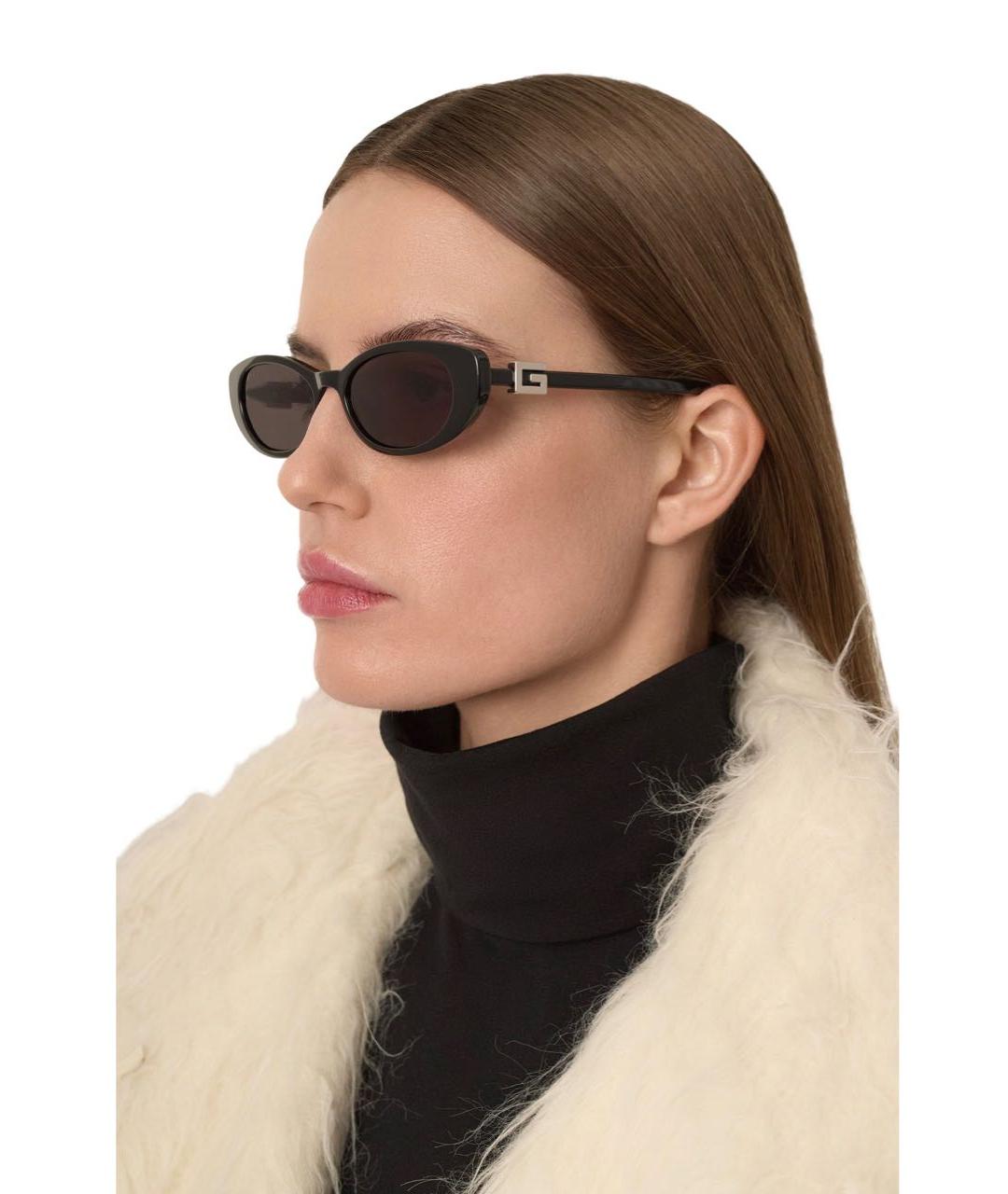 GUCCI Черные пластиковые солнцезащитные очки, фото 2