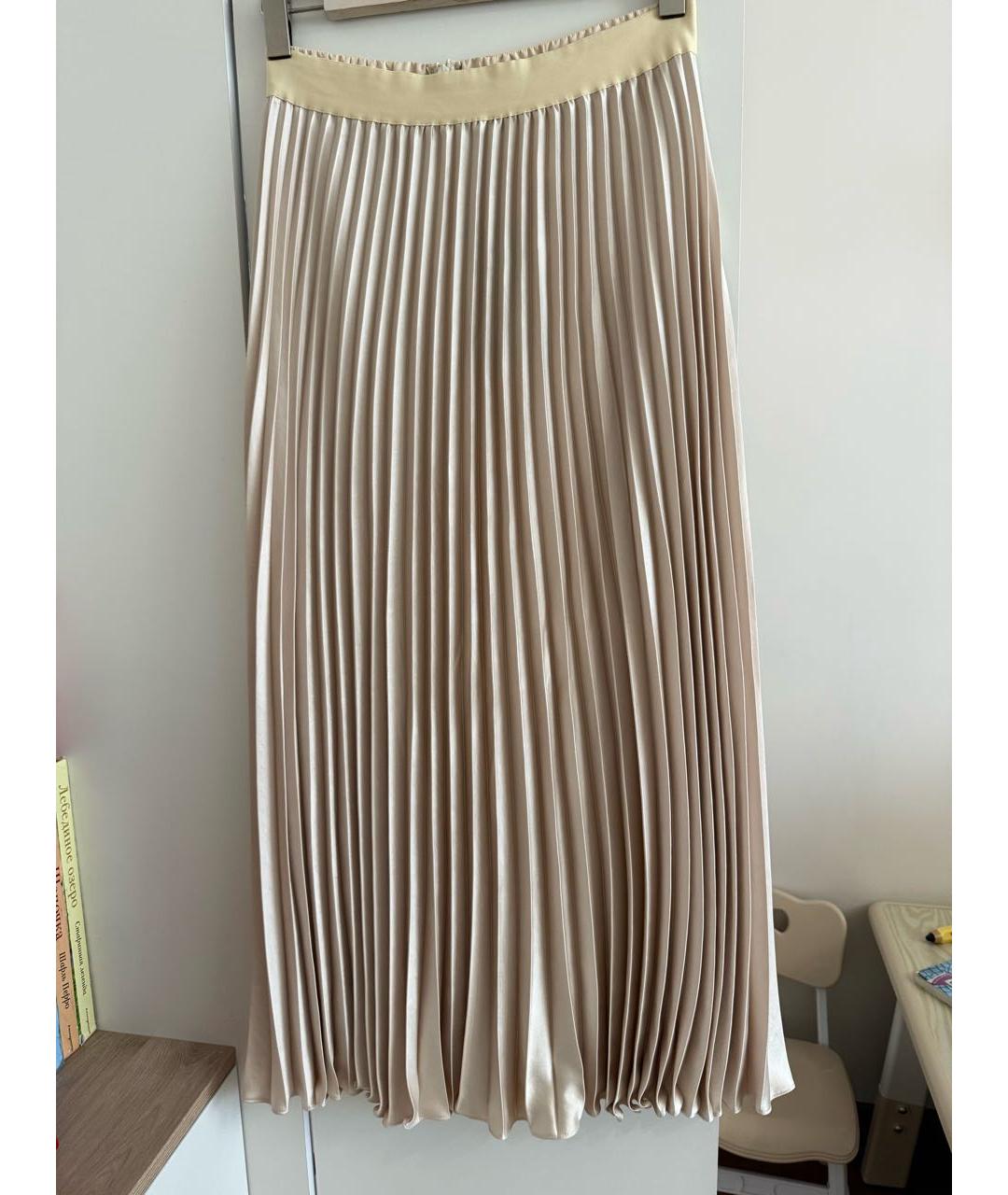WEEKEND MAX MARA Бежевая полиэстеровая юбка макси, фото 3