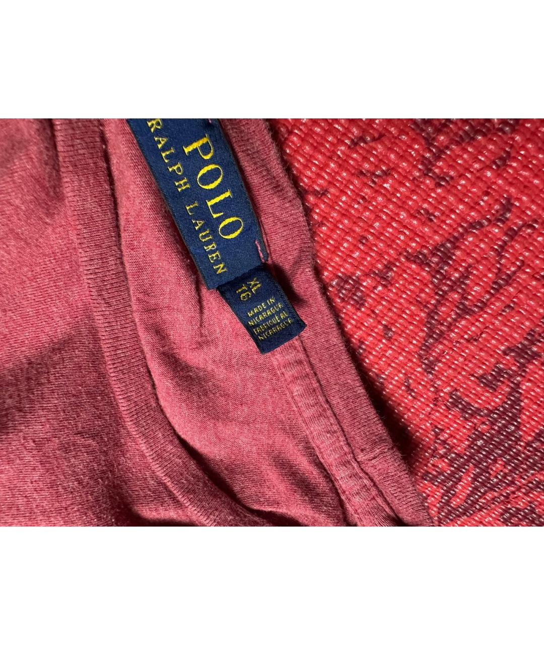 POLO RALPH LAUREN Коралловая хлопковая футболка, фото 5