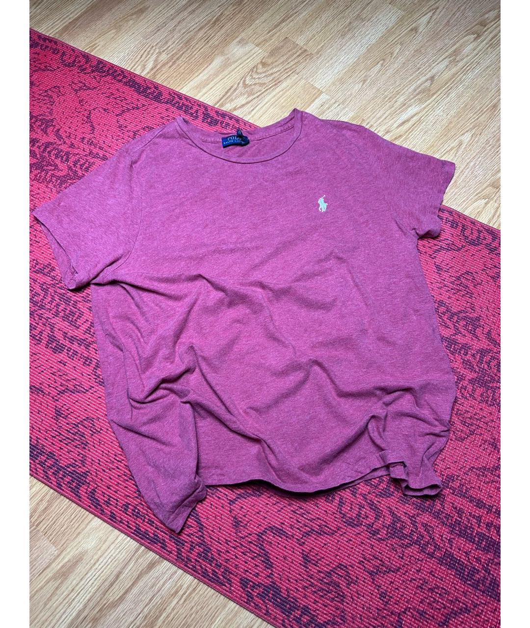POLO RALPH LAUREN Коралловая хлопковая футболка, фото 9