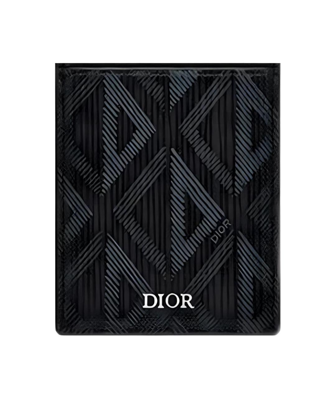 CHRISTIAN DIOR Черный кожаный кардхолдер, фото 4