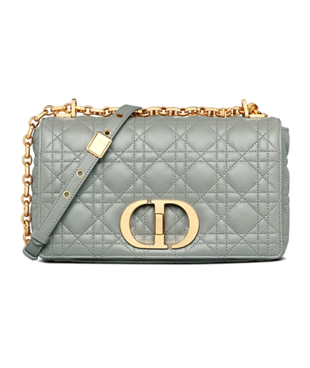 CHRISTIAN DIOR Серая кожаная сумка через плечо, фото 1