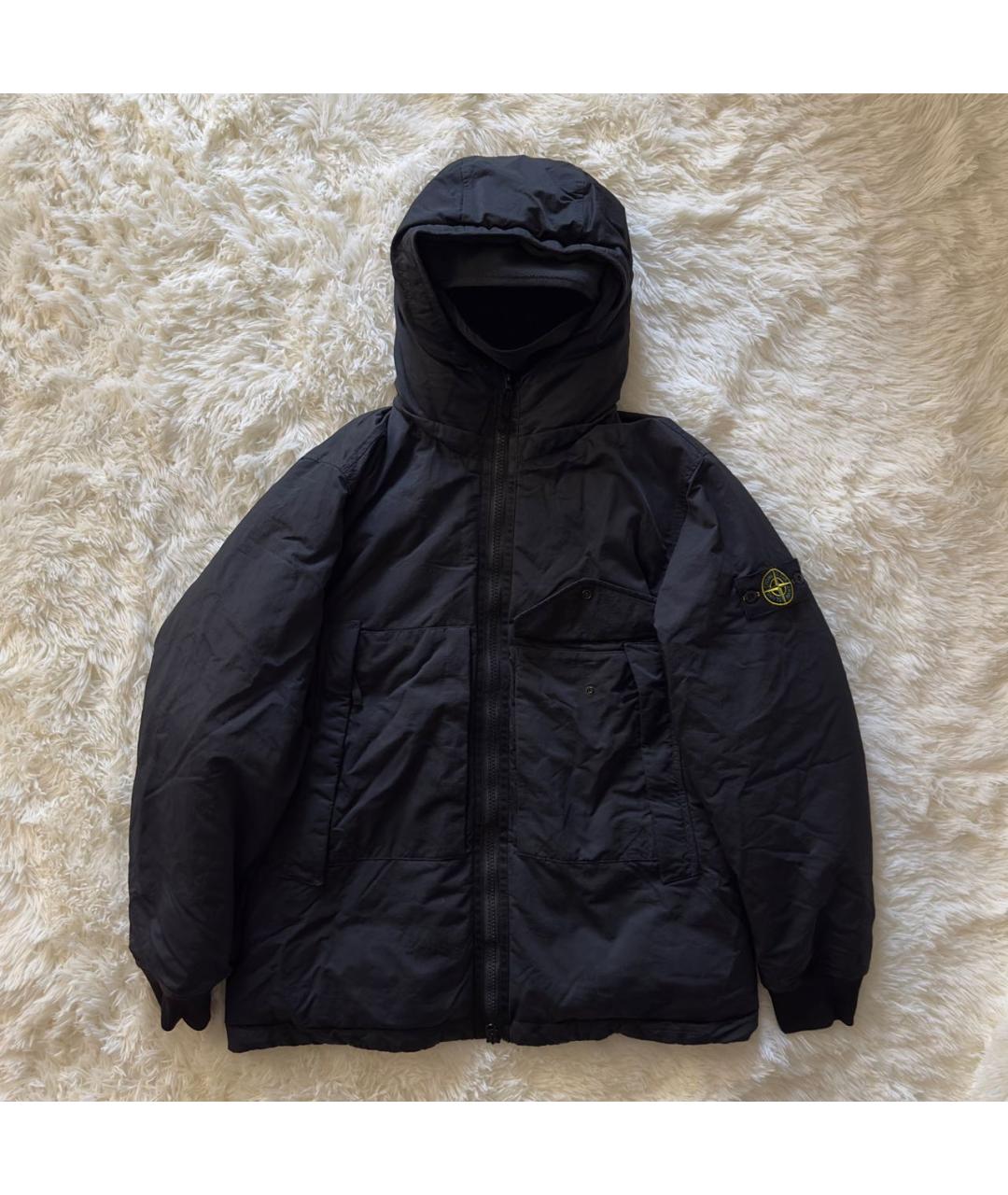 STONE ISLAND Черный полиамидовый пуховик, фото 6