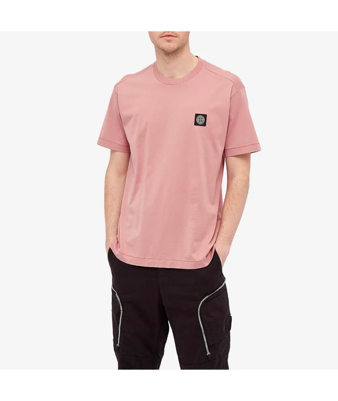 STONE ISLAND Розовая футболка, фото 2