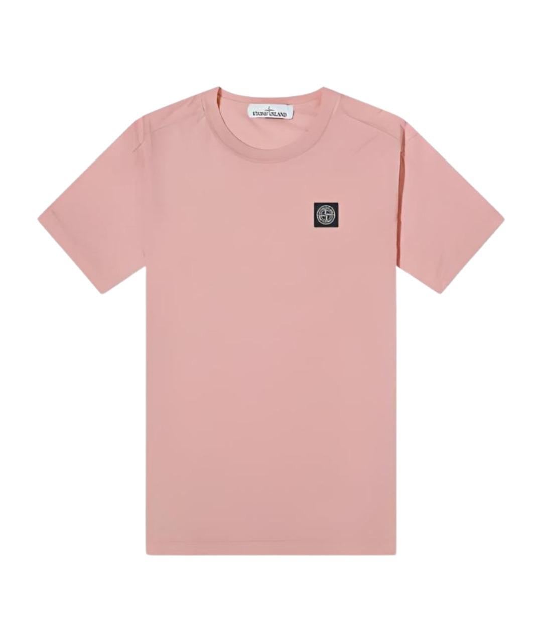 STONE ISLAND Розовая футболка, фото 1