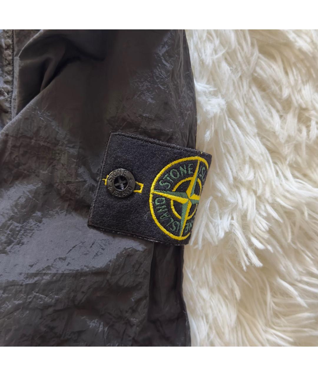 STONE ISLAND Темно-синяя нейлоновая куртка, фото 4
