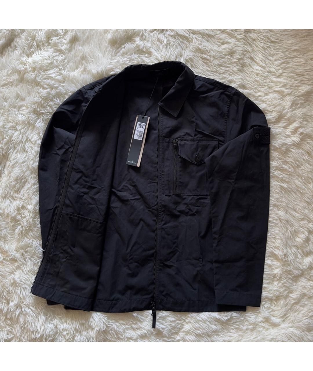 STONE ISLAND Темно-синяя хлопковая куртка, фото 2