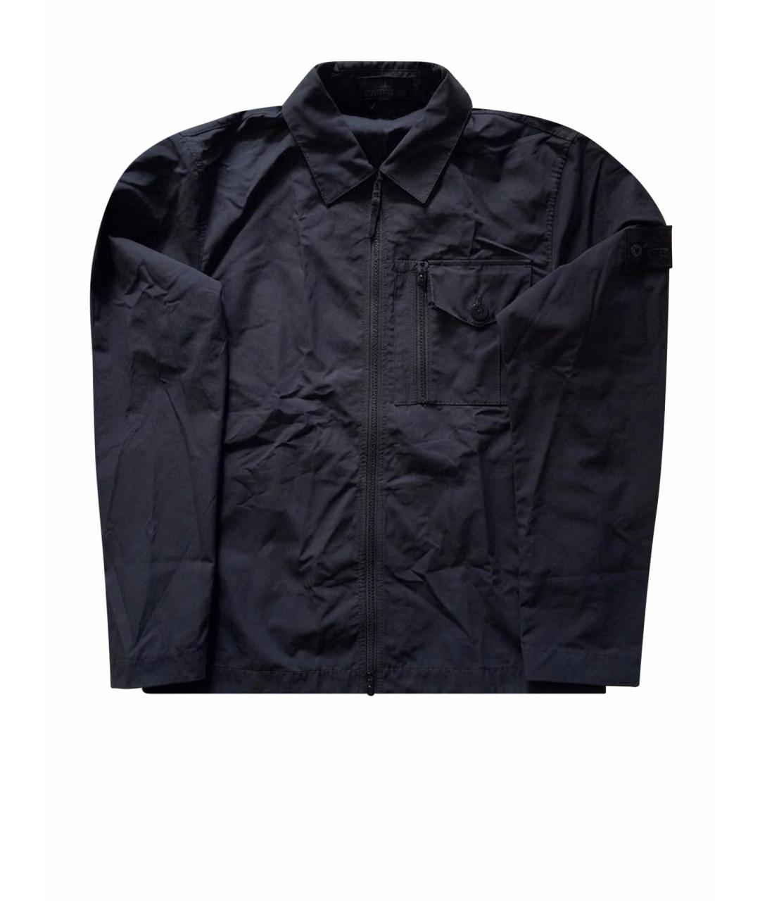 STONE ISLAND Темно-синяя хлопковая куртка, фото 1