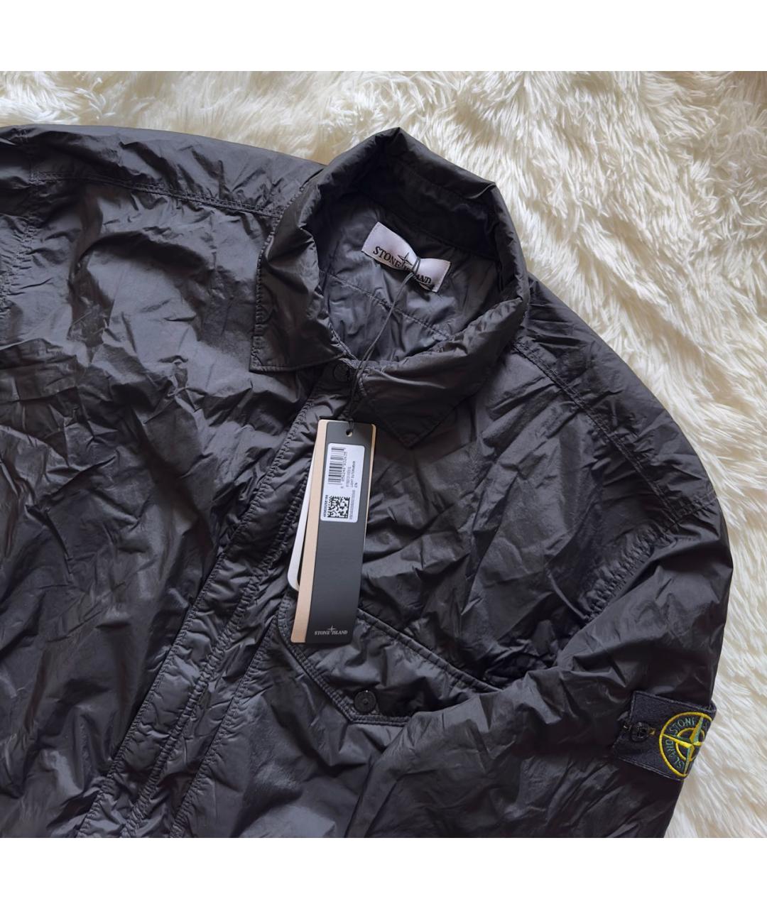 STONE ISLAND Черная нейлоновая куртка, фото 3