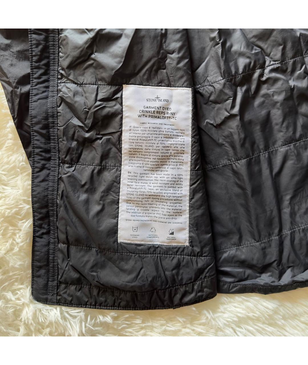 STONE ISLAND Черная нейлоновая куртка, фото 4
