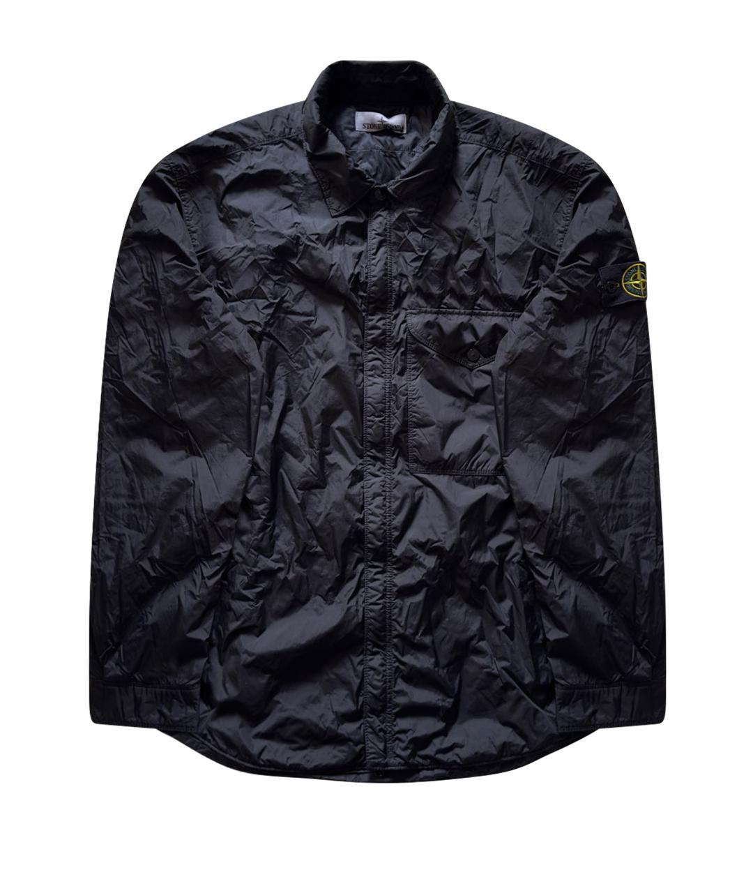 STONE ISLAND Черная нейлоновая куртка, фото 1