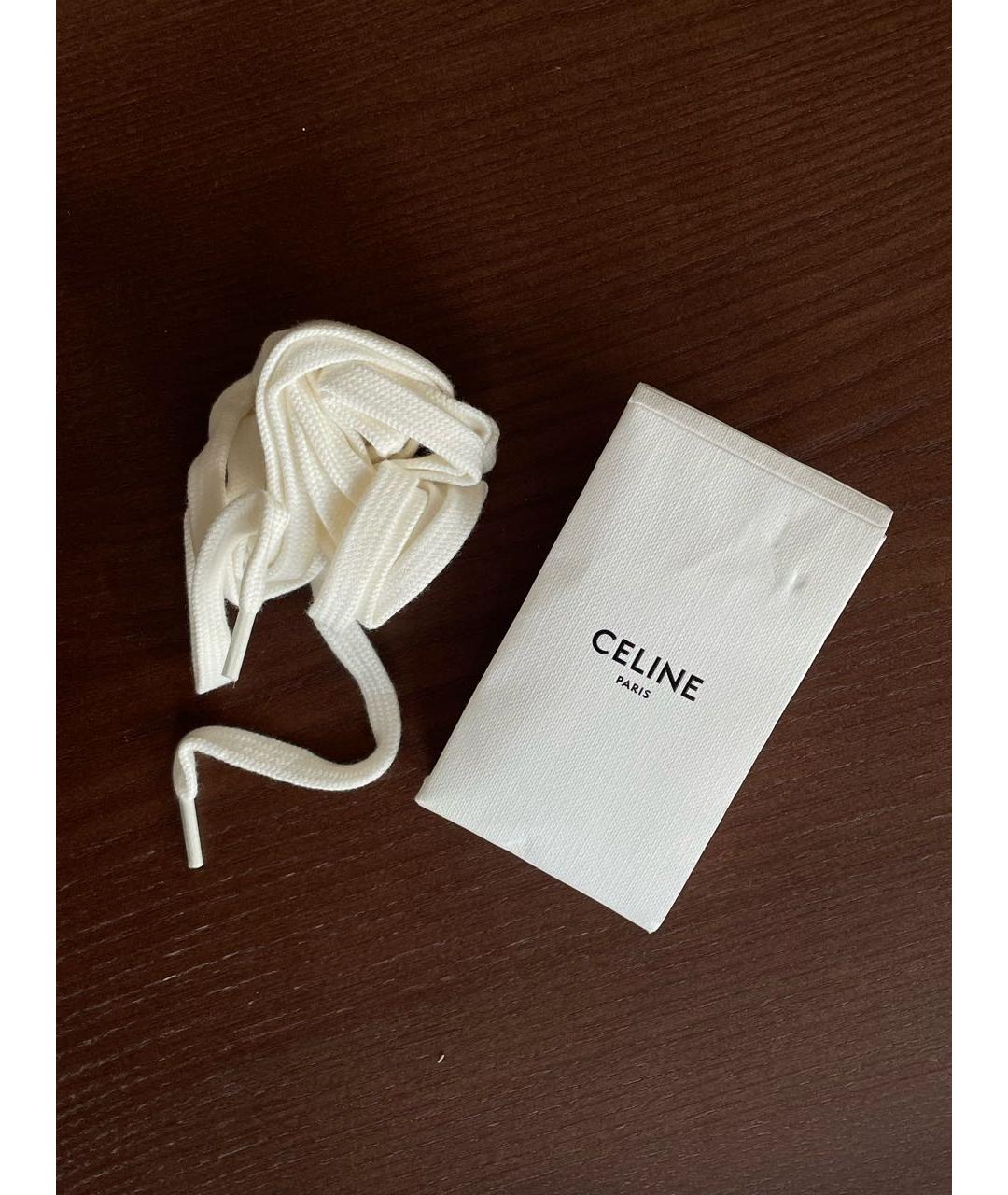 CELINE Белые кожаные кеды, фото 6