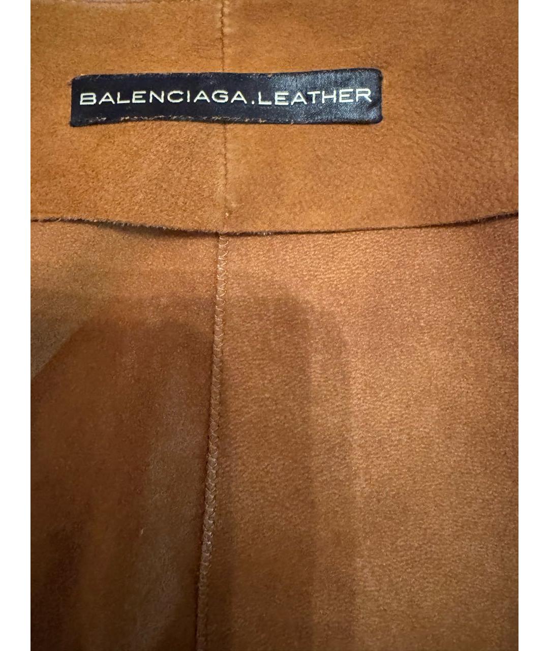BALENCIAGA Коричневый замшевый жилет, фото 5