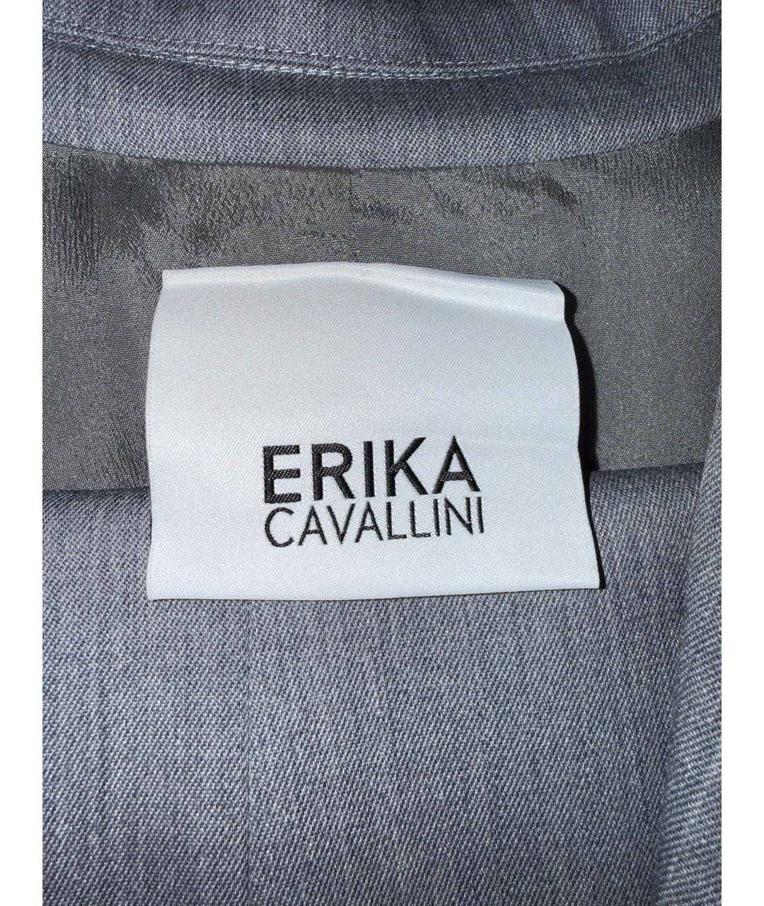 ERIKA CAVALLINI Серый шерстяной костюм с брюками, фото 3