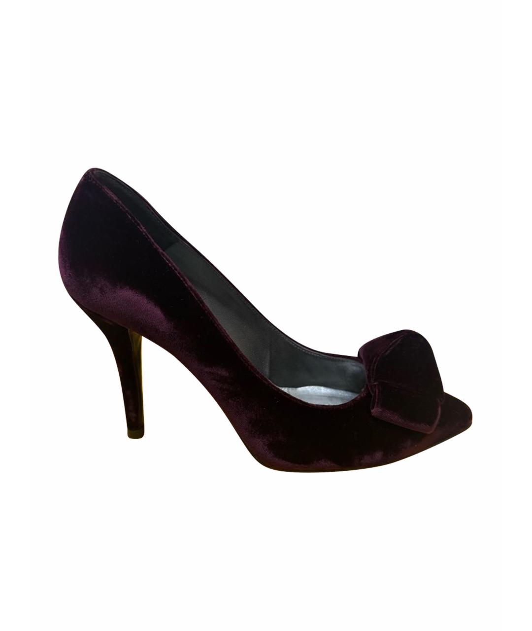 STUART WEITZMAN Фиолетовые бархатные туфли, фото 4