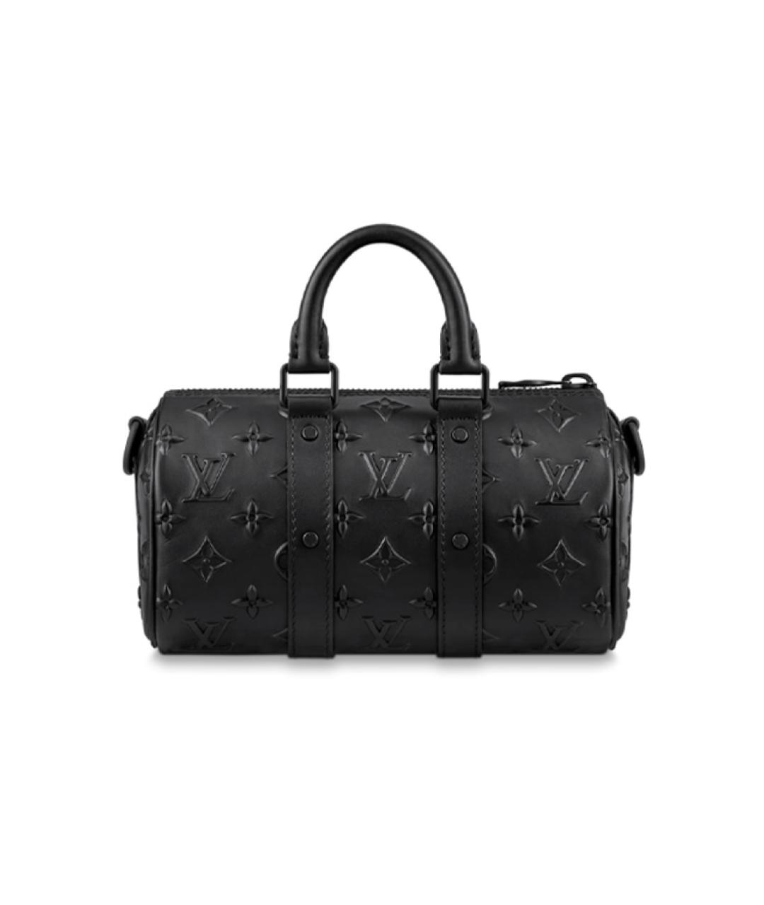 LOUIS VUITTON Черная кожаная сумка на плечо, фото 3