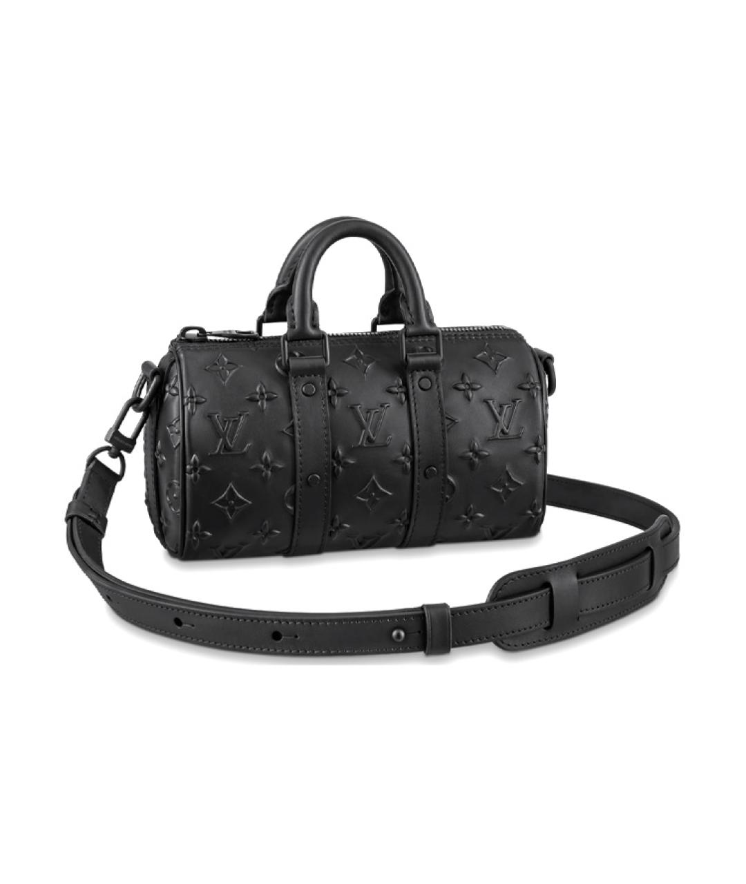 LOUIS VUITTON Черная кожаная сумка на плечо, фото 1