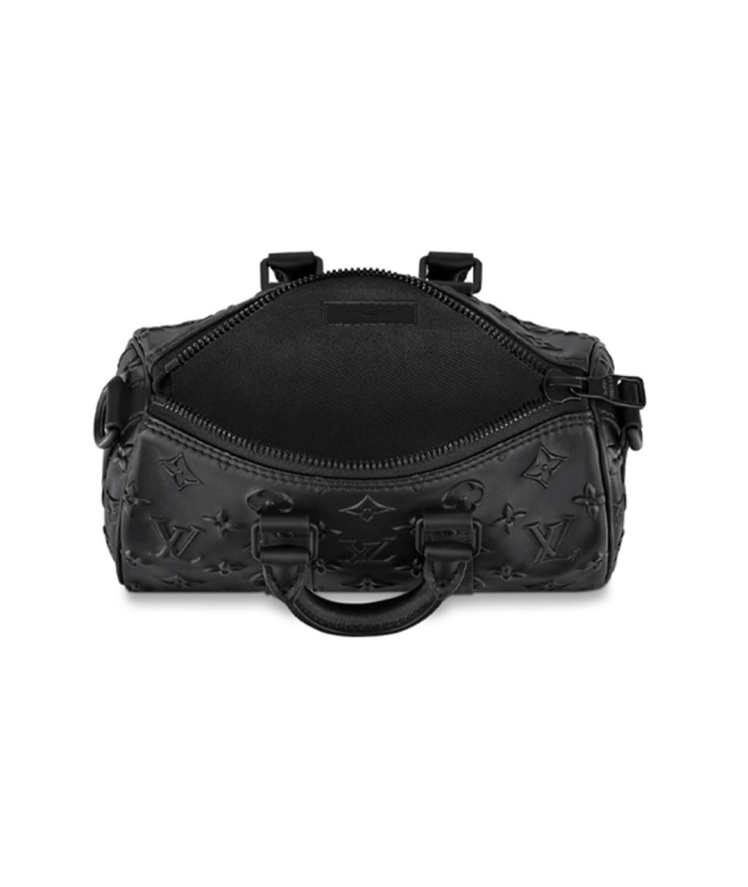 LOUIS VUITTON Черная кожаная сумка на плечо, фото 4