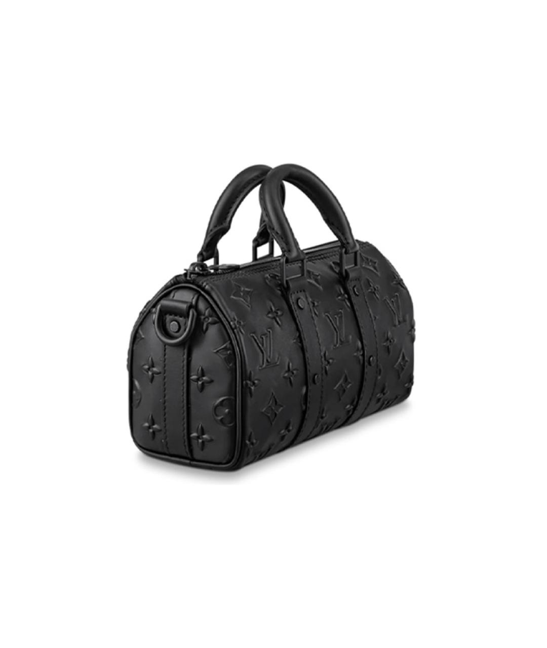 LOUIS VUITTON Черная кожаная сумка на плечо, фото 2