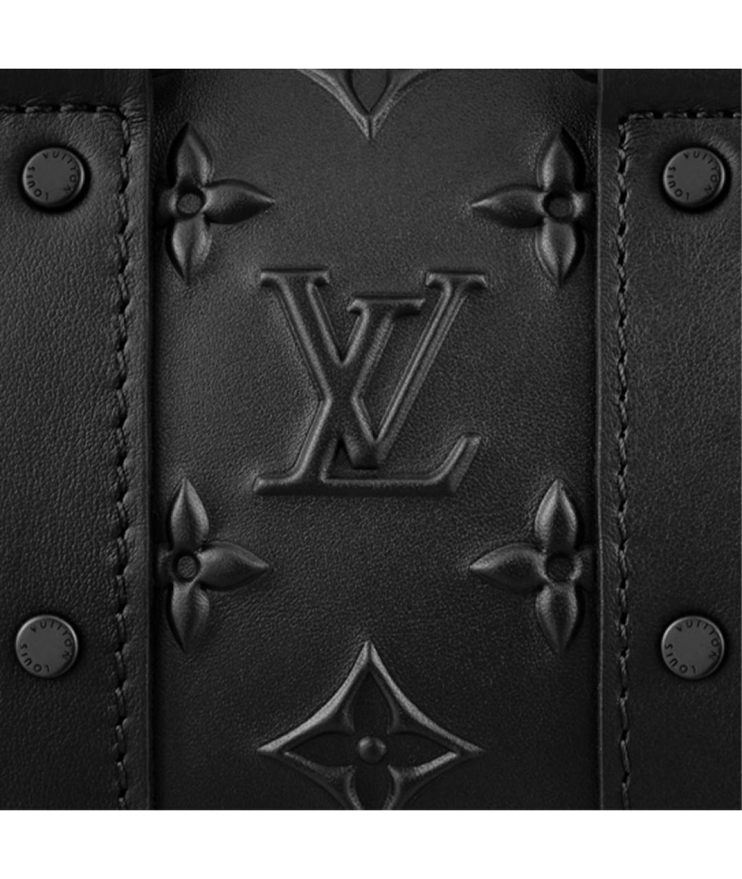 LOUIS VUITTON Черная кожаная сумка на плечо, фото 5