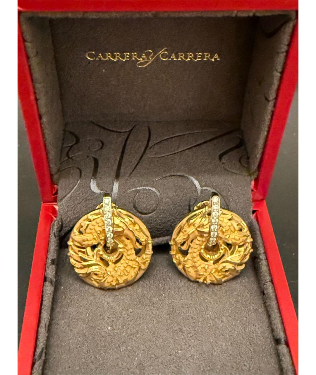 CARRERA Y CARRERA Желтые серьги из желтого золота, фото 9