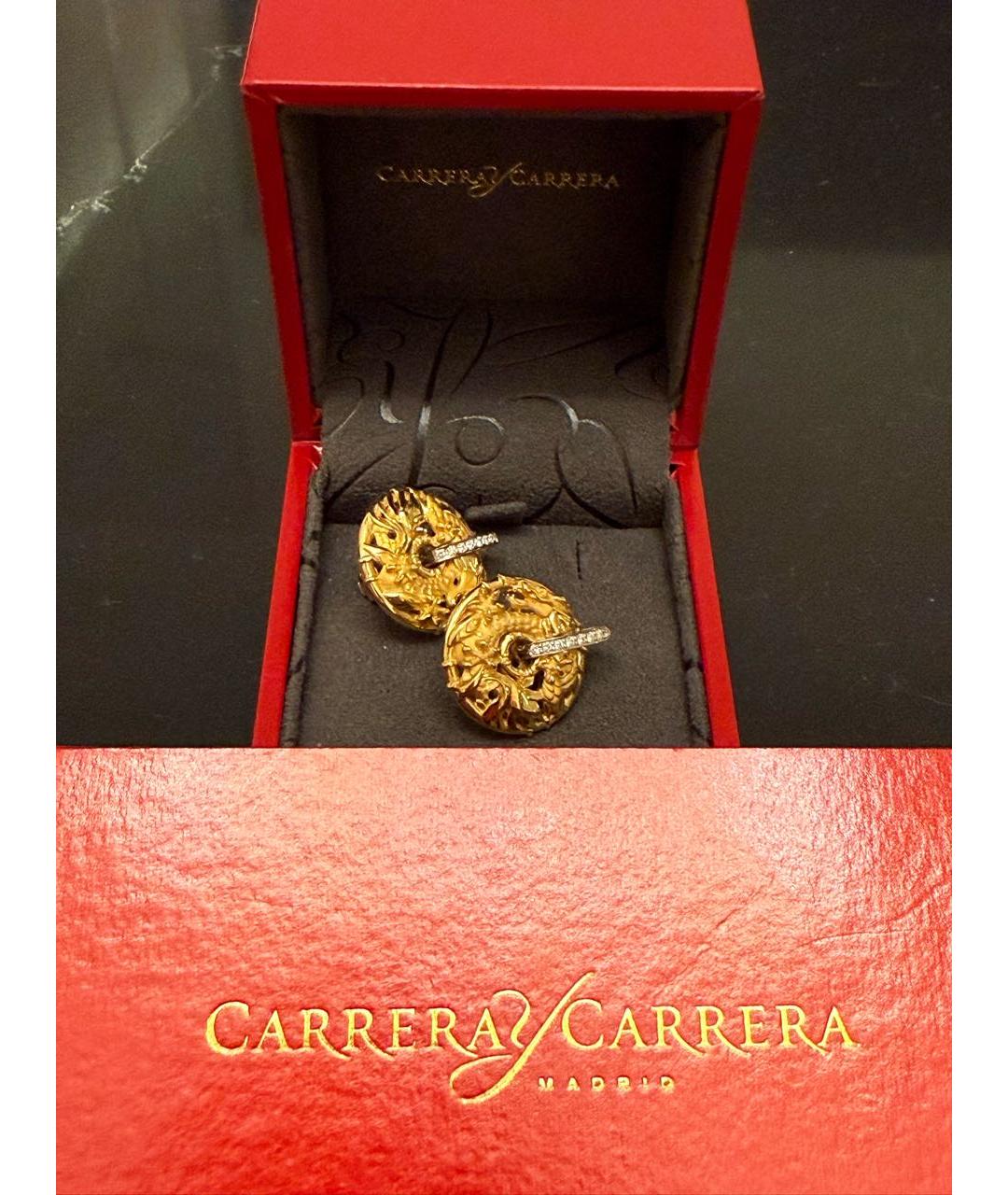 CARRERA Y CARRERA Желтые серьги из желтого золота, фото 7