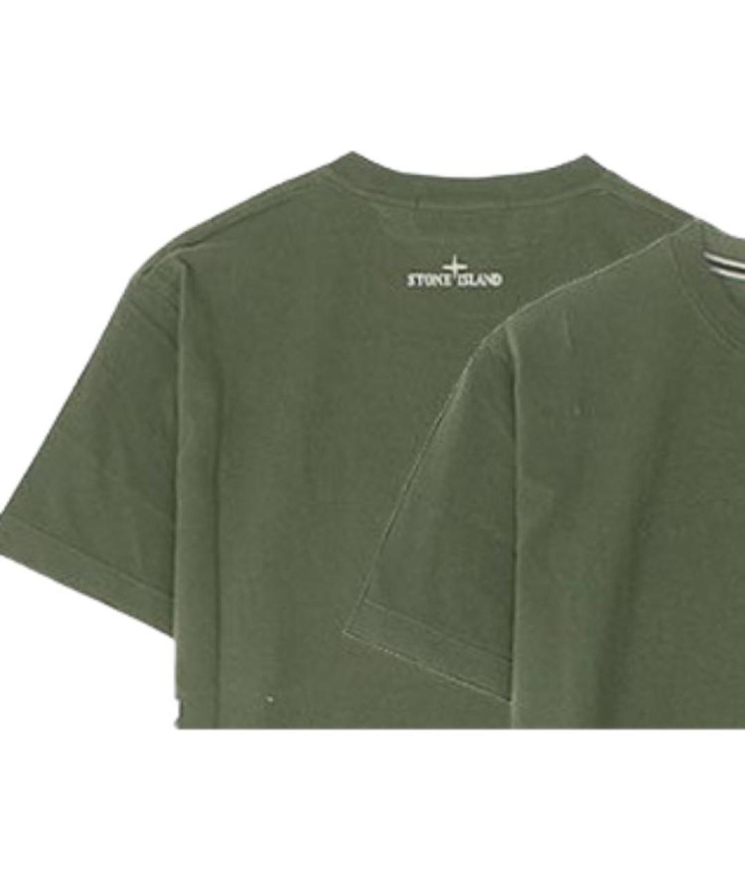 STONE ISLAND Зеленая футболка, фото 5