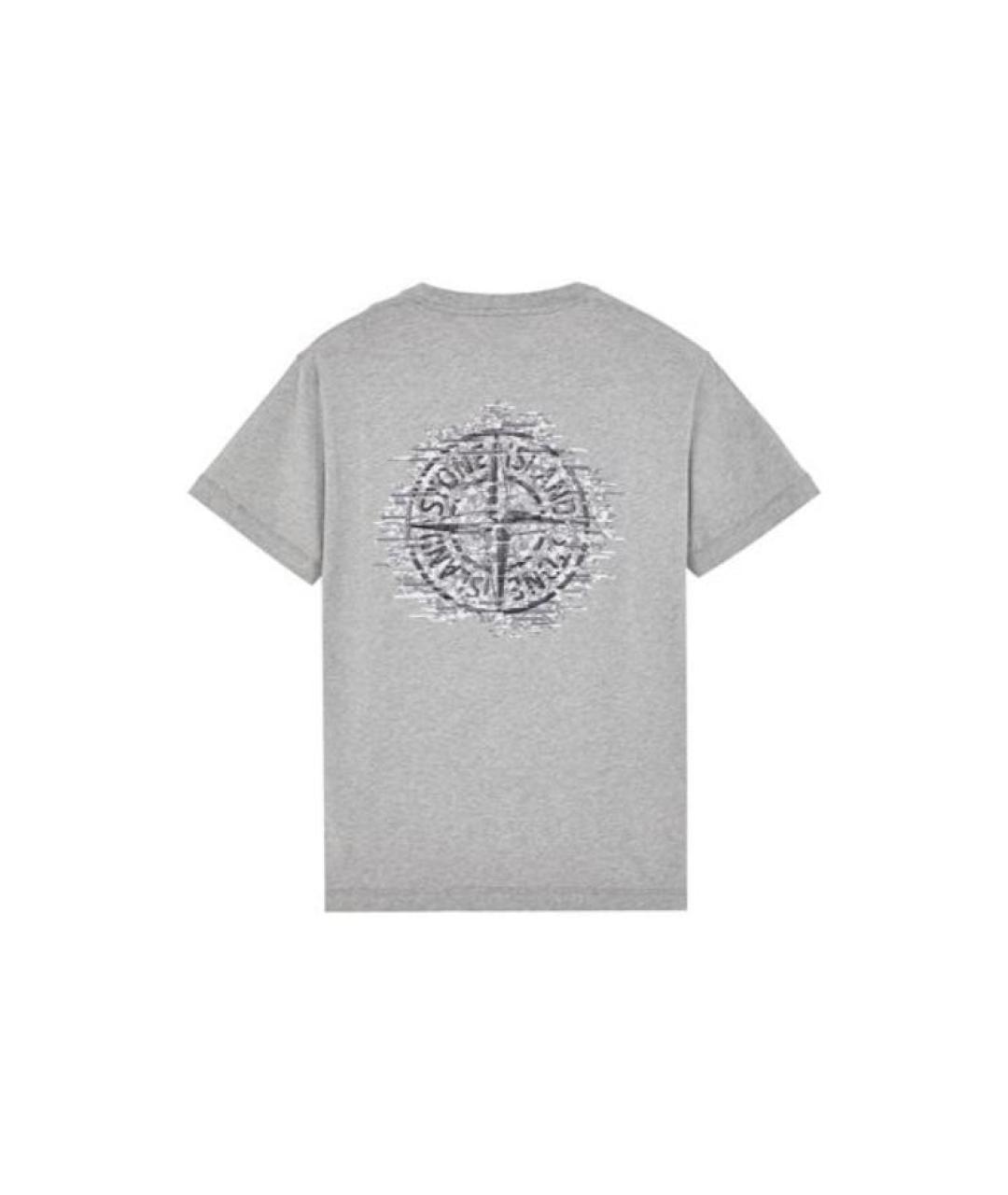 STONE ISLAND Серая футболка, фото 2