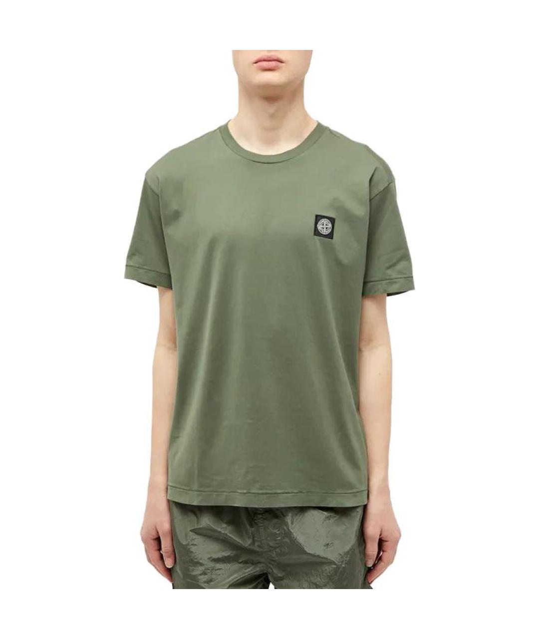STONE ISLAND Зеленая футболка, фото 2