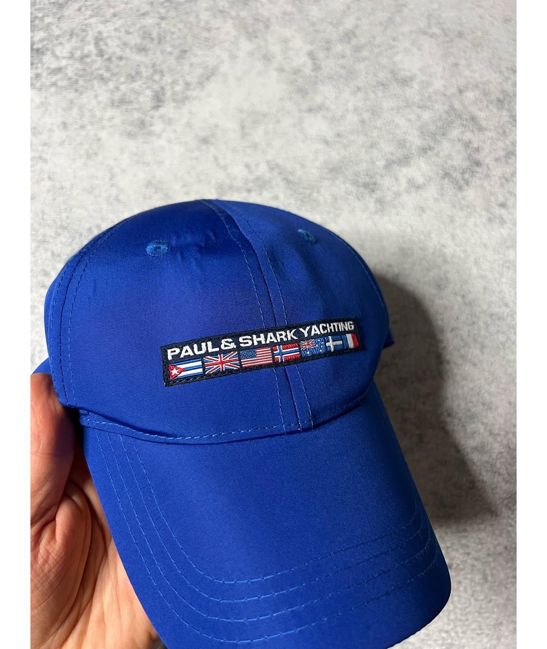 PAUL & SHARK Синяя синтетическая кепка/бейсболка, фото 4