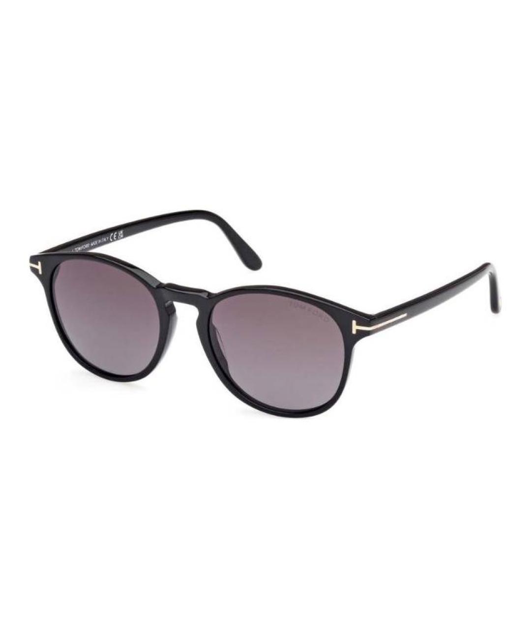 TOM FORD Черные пластиковые солнцезащитные очки, фото 1