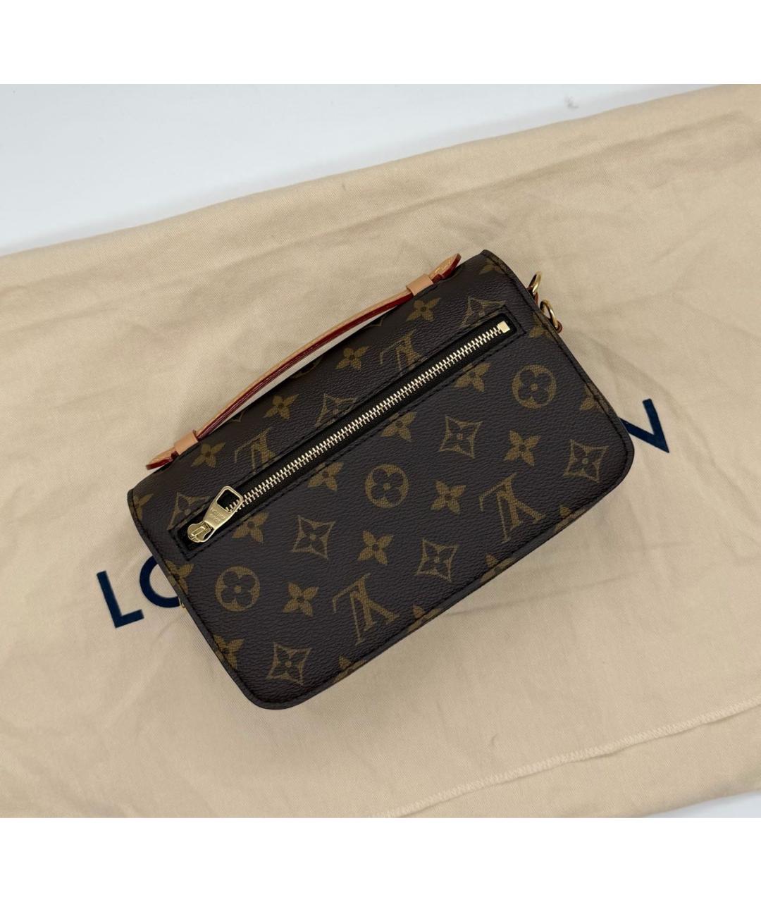 LOUIS VUITTON Коричневая кожаная сумка тоут, фото 2