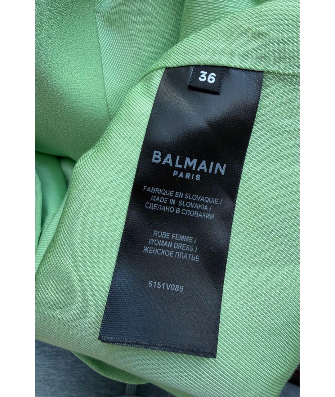 BALMAIN Салатовый хлопковый жакет/пиджак, фото 6
