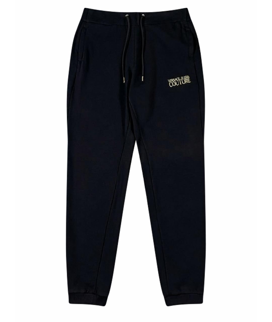 VERSACE JEANS COUTURE Черные хлопковые спортивные брюки и шорты, фото 1