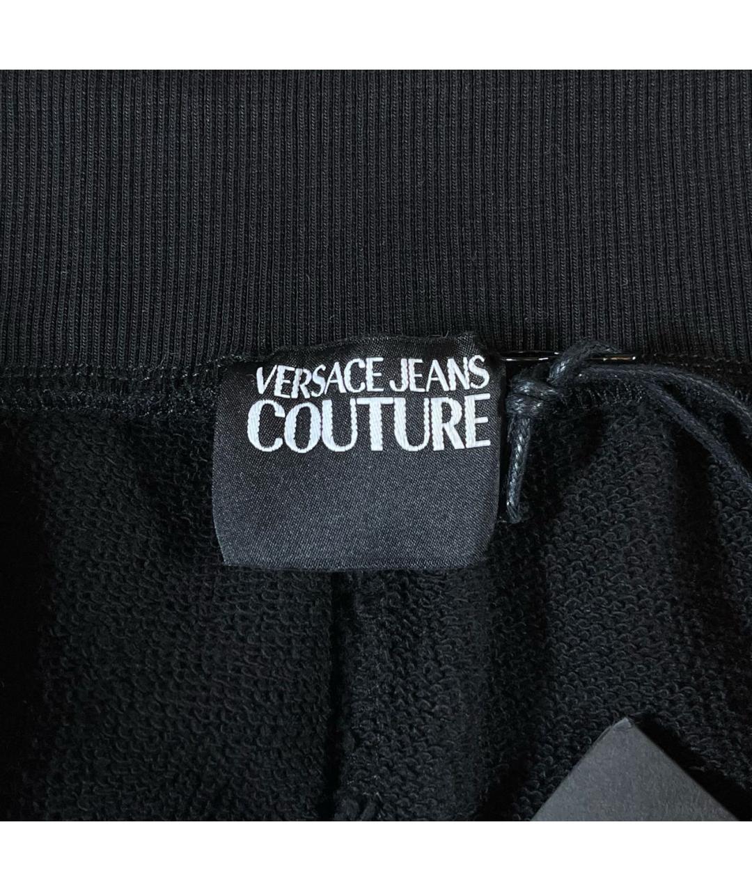 VERSACE JEANS COUTURE Черные хлопковые спортивные брюки и шорты, фото 3