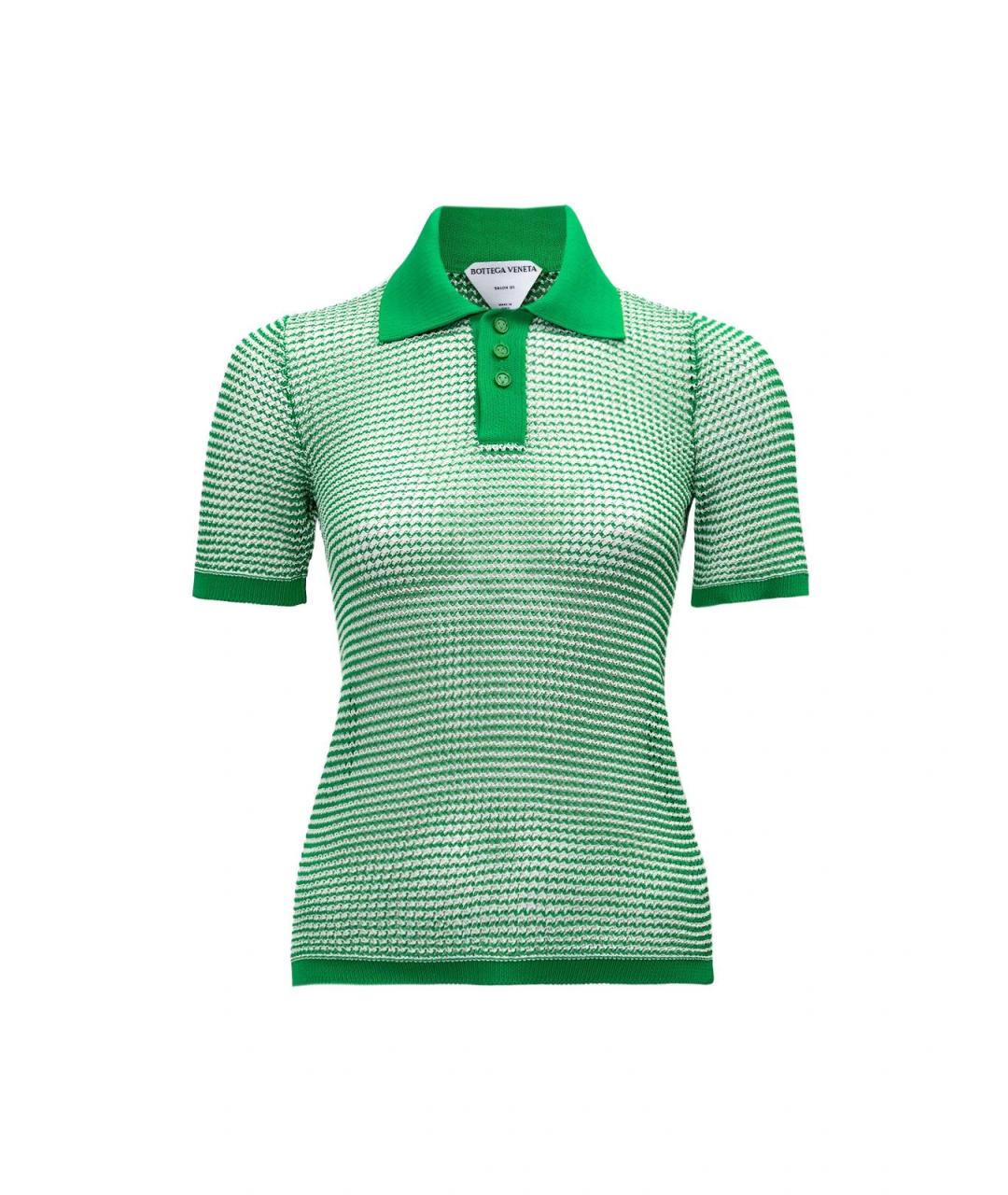 BOTTEGA VENETA Зеленый хлопковый джемпер / свитер, фото 1