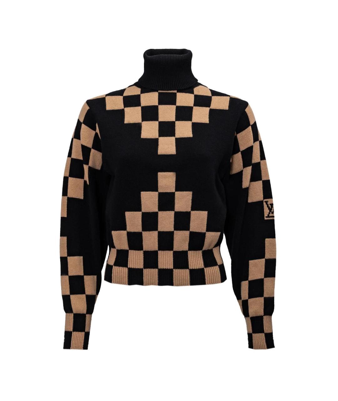 LOUIS VUITTON Черный шерстяной джемпер / свитер, фото 1