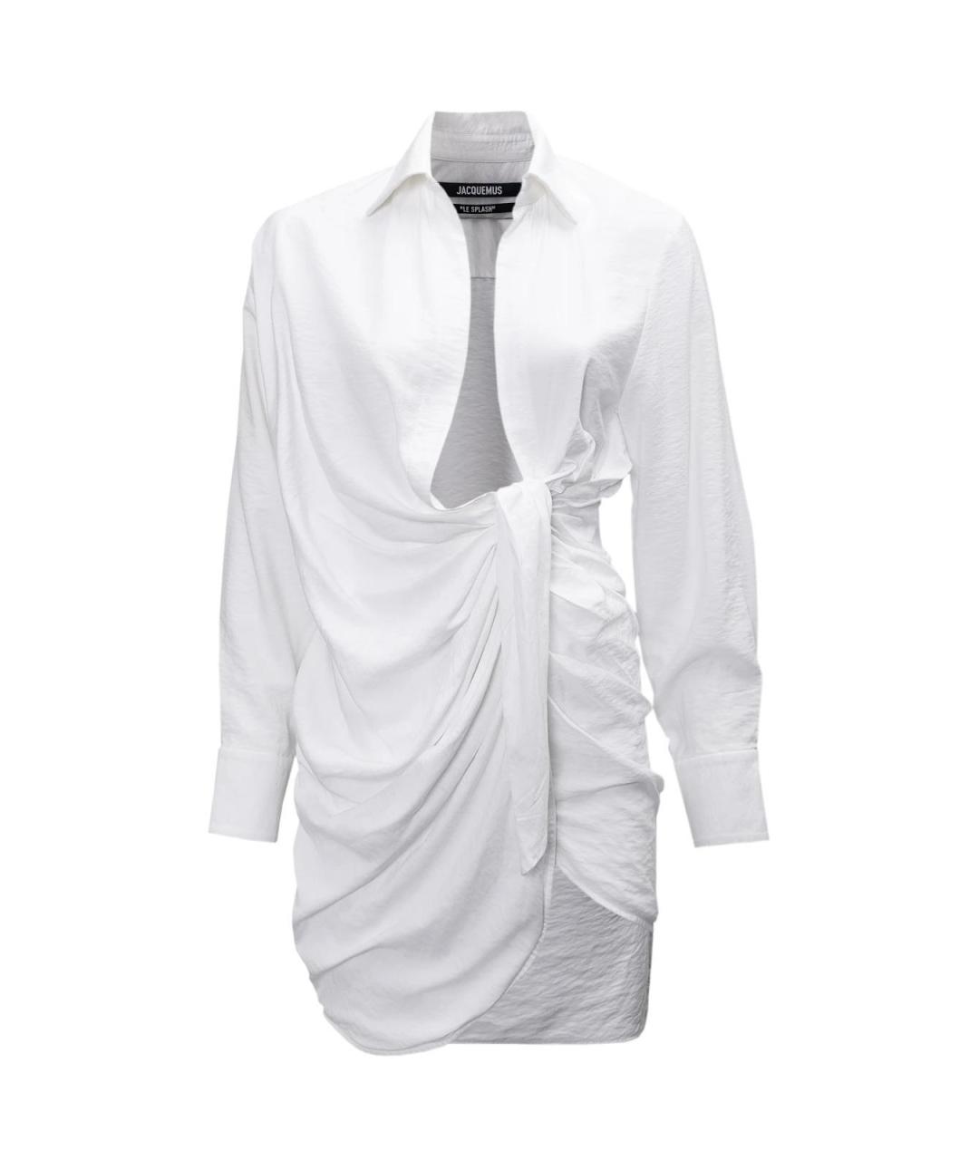 JACQUEMUS Белое хлопковое повседневное платье, фото 1