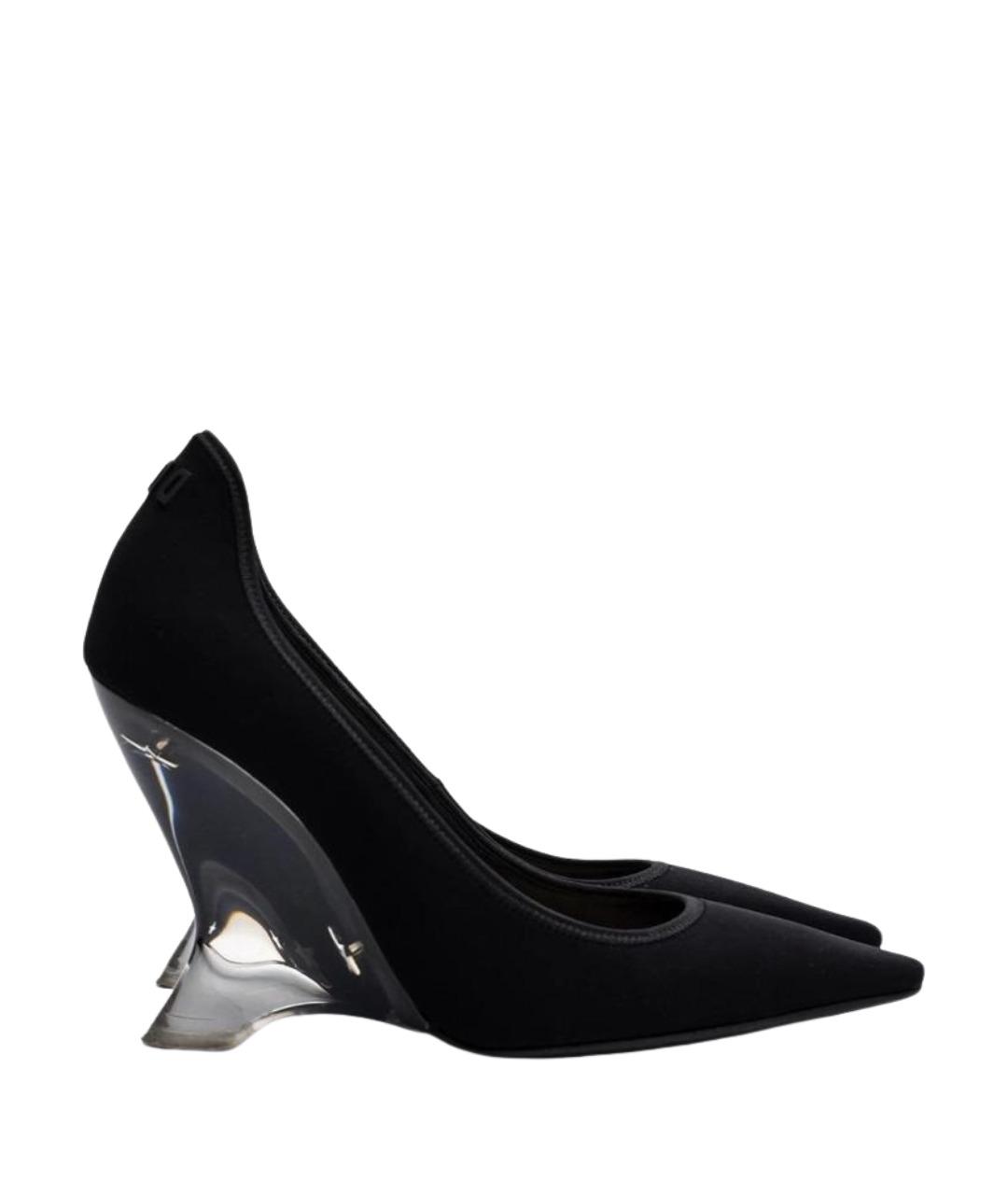 CHRISTIAN DIOR Черные текстильные туфли, фото 1