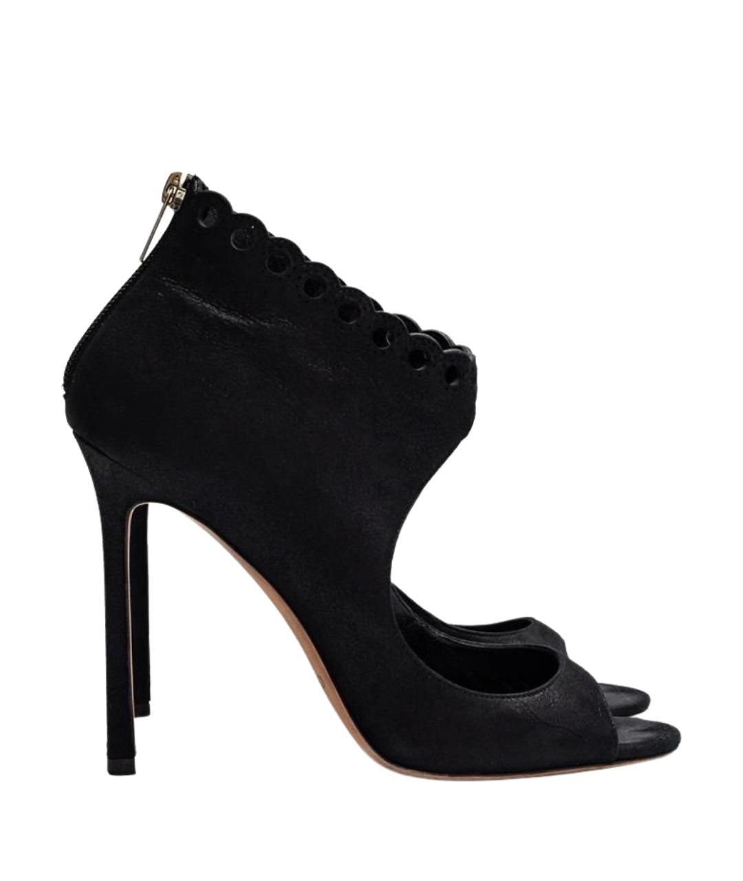 JIMMY CHOO Черные замшевые ботильоны, фото 1